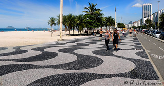 Calçadão da Praia de Copacabana - Rio de Janeiro Copacabana Beach  Sidewalk - Rio 2016 - Brasil  #Copacabana #Rio2016 #Rio450Years #Rio450