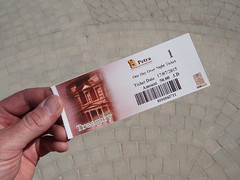 Ive got The ticket! This is buy far The most expensive tourist attraction in The world with 50 Jordanian Dinars!