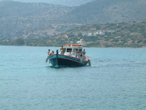 Tourist boat entering the harbor