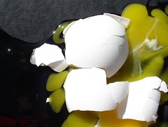 broken egg on black construction paper2