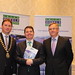 Stephen McNally, IHF President, Minister Pascal Donohoe, TD and Tim Fenn, IHF CEO