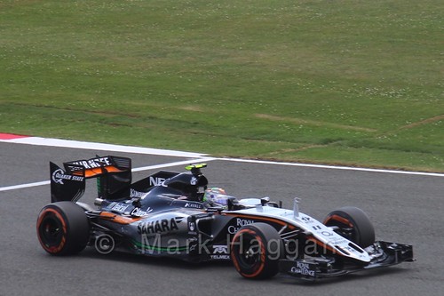 Sergio Perez in qualifying for the 2015 British Grand Prix at Silverstone