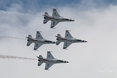 U.S. Air Force Thunderbirds four ship flyby
