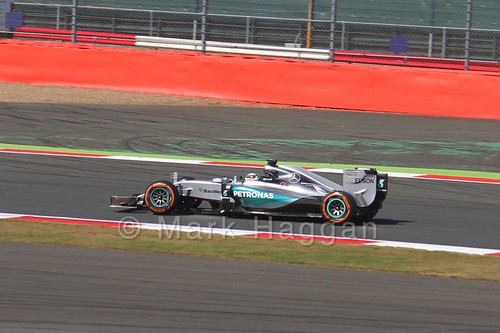 Lewis Hamilton in Free Practice 1 for the 2015 British Grand Prix at Silverstone