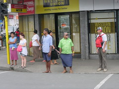 Men with traditional sarong is normal in Fiji!