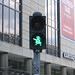 Green East-German traffic light