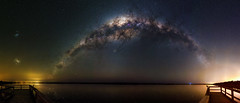 Milky Way setting over Lake Clifton, Western Australia