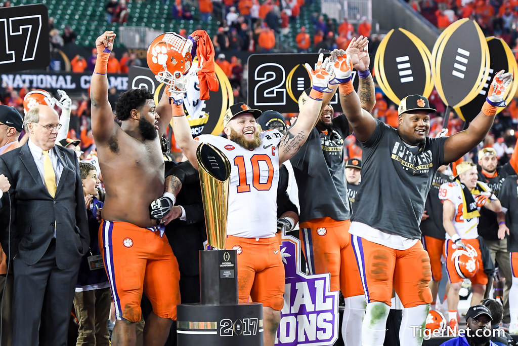 Clemson Football Photo of Ben Boulware and Carlos Watkins and Christian Wilkins