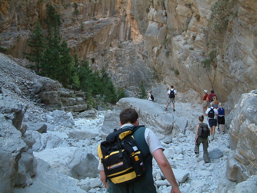 Hiking through the Samaria gorge
