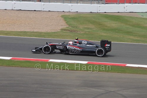 Jenson Button in the 2015 British Grand Prix at Silverstone
