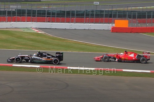 Sebastian Vettel's Ferrari in the 2015 British Grand Prix