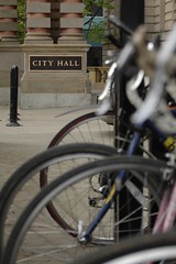 bike rack at City Hall