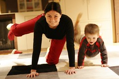 mother and son practice pilates for pregnancy ...