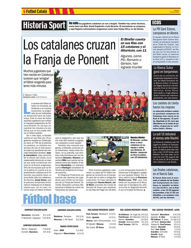 Los catalanes cruzan la Franja de Ponent (Sport, 06/06/06)