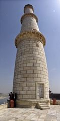 One of the Taj Mahal minarets
