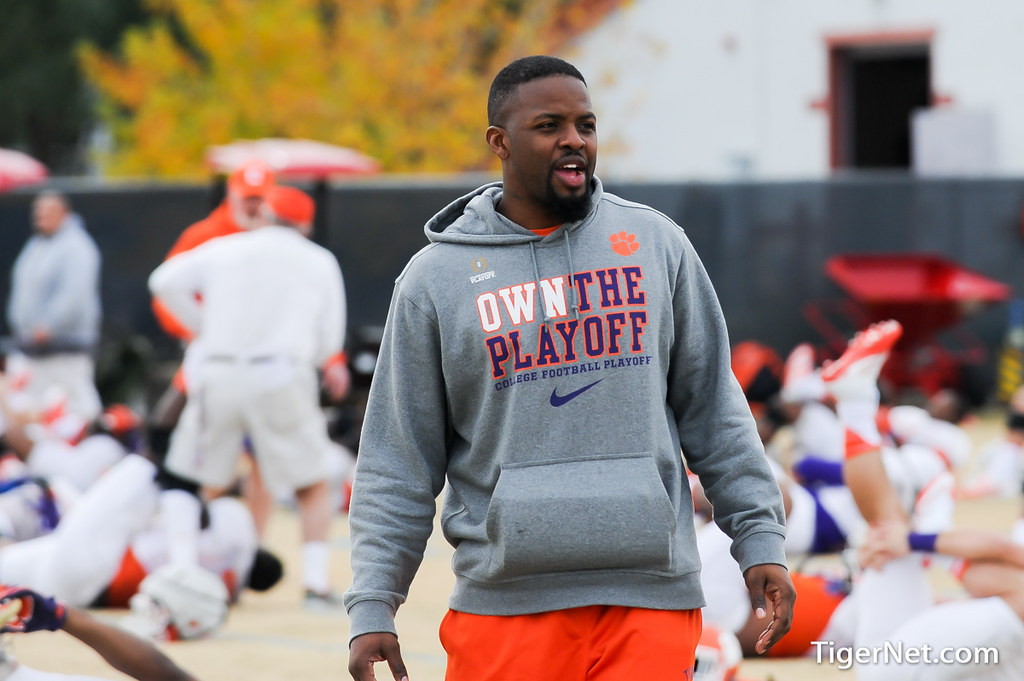 Clemson Football Photo of DeAndre McDaniel and fiestabowl and practice
