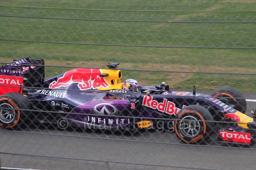 Daniel Ricciardo in Free Practice 3 for the 2015 British Grand Prix at Silverstone