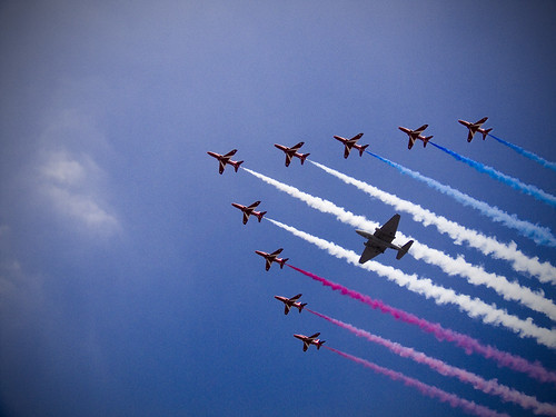 Red Arrows over London
