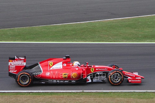 Sebastian Vettel's Ferrari in Free Practice 3 at the 2015 British Grand Prix