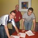 Steve and Paul Saab signing with Paul Hammann