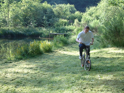 Luc on my mother's bicycle