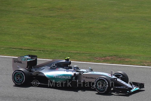 Nico Rosberg in qualifying for the 2015 British Grand Prix at Silverstone