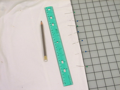Front seam: fold on pin line, mark, and pin