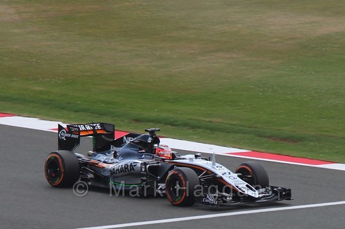 Nico Hulkenberg in qualifying for the 2015 British Grand Prix at Silverstone