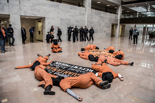 Members of Witness Against Torture Hold a Demonstration Representing the Nine Men Killed Without Charge or Trial at Guantánamo