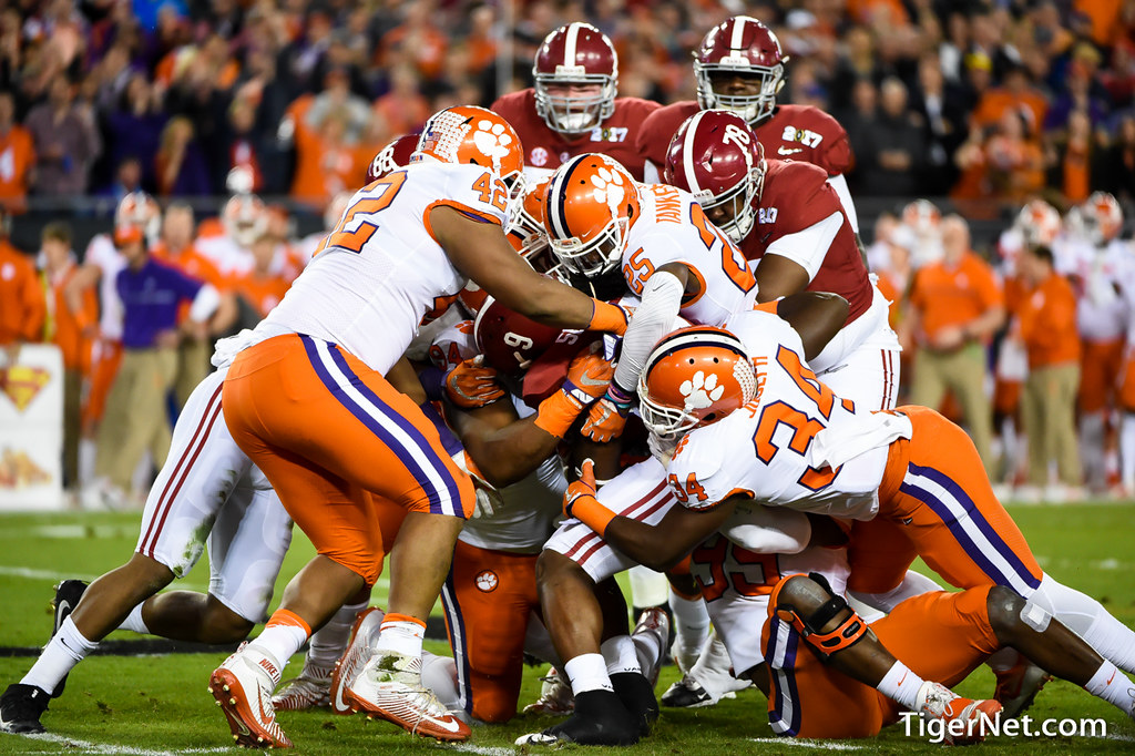 Clemson Football Photo of Christian Wilkins and Cordrea Tankersley and Kendall Joseph and alabama