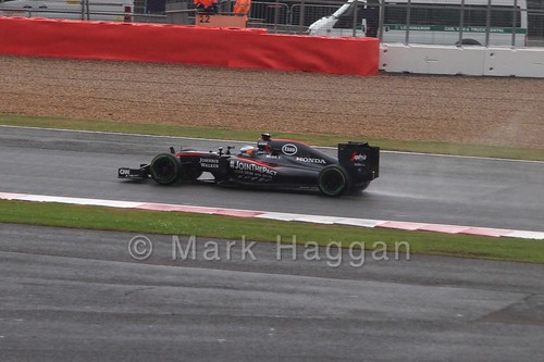 Fernando Alonso in the 2015 British Grand Prix at Silverstone