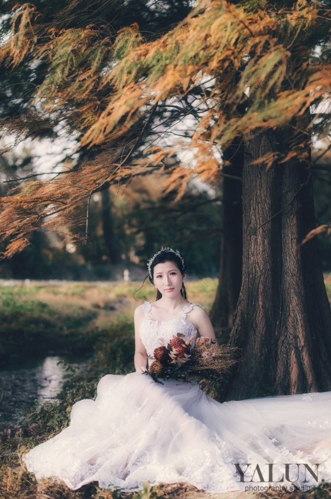 Pre-Wedding,自助婚紗,台北婚紗,亞倫婚禮攝影工作室,I am YUKI,八德落羽松,拉芙蕾絲手工婚紗