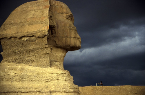 Ägypten 1999 (639) Kairo: Große Sphinx, Gizeh • <a style="font-size:0.8em;" href="http://www.flickr.com/photos/69570948@N04/32442764555/" target="_blank">Auf Flickr ansehen</a>