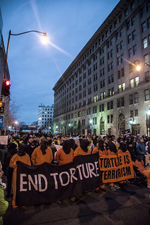 Witness Against Torture Holds a Protest Outside the Presidential Inauguration of Donald Trump