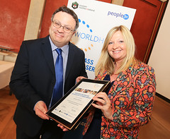 Nicola Bothwell from NB Chartered Marketing, Belfast receiving WorldHost Business Recognition at the WorldHost Celebration and Certificate Presentation
