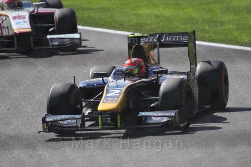 Alex Lynn in the GP2 Sprint Race at the 2015 Belgium Grand Prix