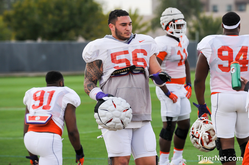 Clemson Football Photo of Scott Pagano and fiestabowl and practice