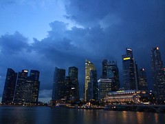 Singapore with clouds