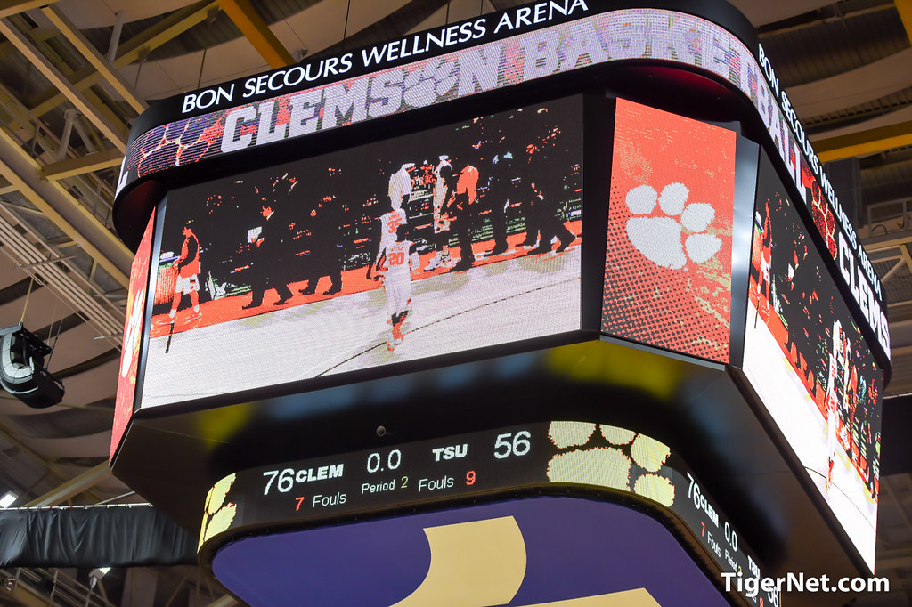 Clemson Basketball Photo of scoreboard