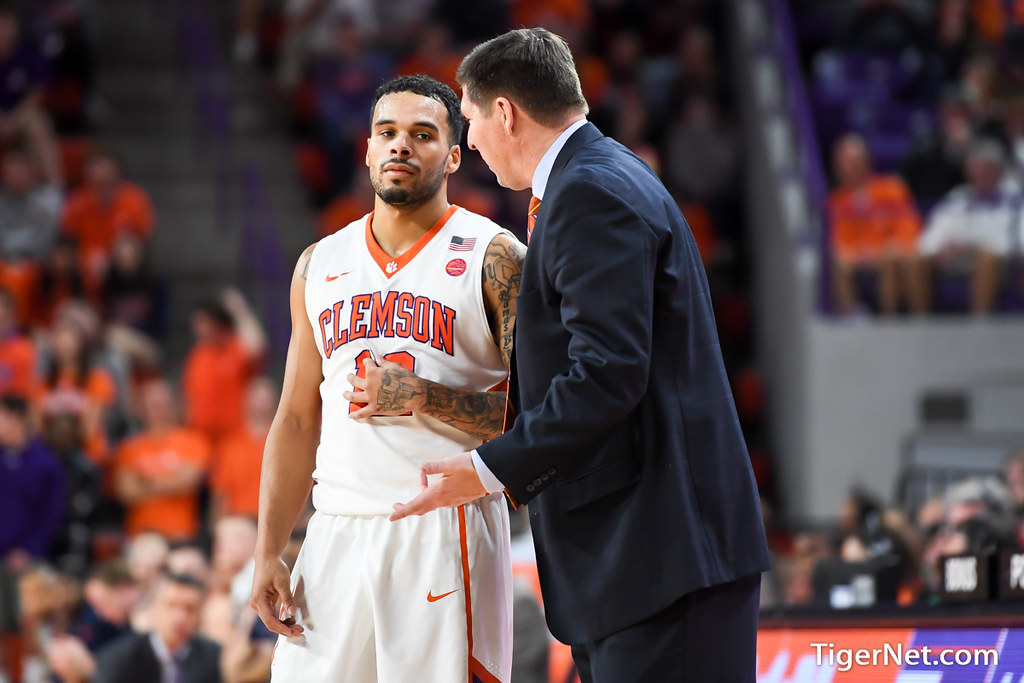 Clemson Basketball Photo of Avry Holmes and Brad Brownell