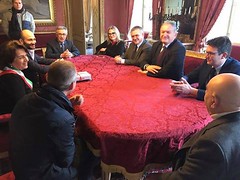 Casale Monferrato, 22/01/2017, Visita del Viceministro dell'Interno albanese Stefan Çipa presso il Municipio