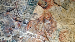 Tiloom (detail), Chakalte’, Relief with Enthroned Ruler (Maya lintel)