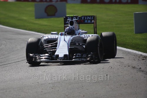 Valtteri Bottas in Free Practice 1 for the 2015 Belgium Grand Prix
