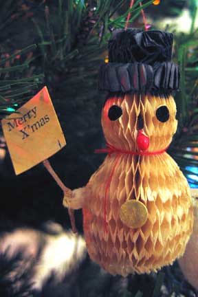 Vintage Snowman Christmas Ornament