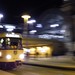 Dresdner Tatra-Tram in Aktion vor dem Hauptbahnhof