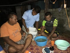 Got invited to a Kava ceremony the same day we arrived Tuvalu. Had a great time, drinking Kava and listening to the ocean and looking at stars.