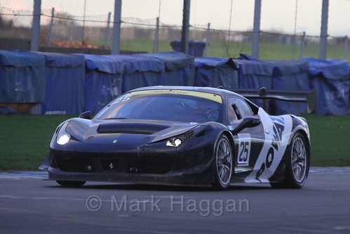The FF Corse Ferrari 458 Challenge of Ivor Dunbar and Johnny Mowlem in Britcar Racing during the BRSCC Winter Raceday, Donington, 7th November 2015