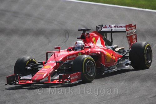 Sebastian Vettel in the 2015 Belgium Grand Prix