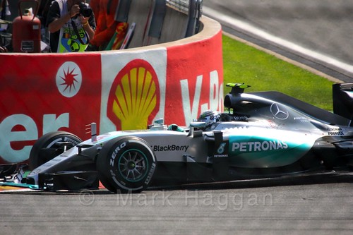 Nico Rosberg in qualifying for the 2015 Belgium Grand Prix