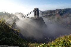Foggy Clifton Suspension Bridge